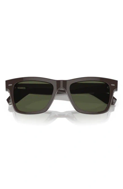 Oliver Peoples N.04 53mm Rectangular Sunglasses In Brown