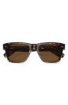 Oliver Peoples N.04 Sun 53mm Polarized Rectangular Sunglasses In Tortoise