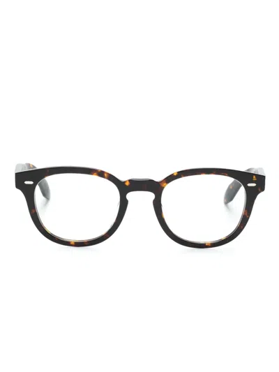 Oliver Peoples Atago Tortoise Acetate Optical Glasses In Black