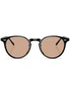 Oliver Peoples N.02 Sonnenbrille Mit Rundem Gestell In Black
