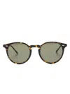 Oliver Peoples N.02 Round-frame Sunglasses In Brown