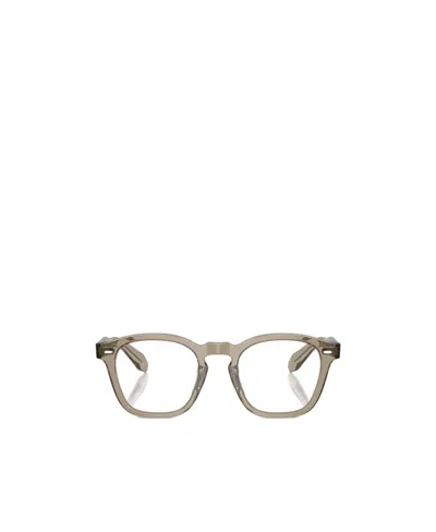 Oliver Peoples N.03 Square-frame Glasses In Nude