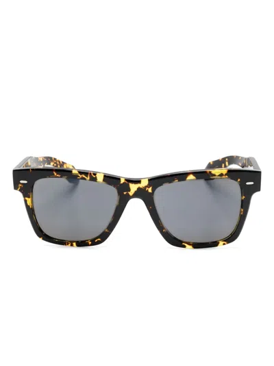 Oliver Peoples N.04 Tortoiseshell-effect Sunglasses In Black