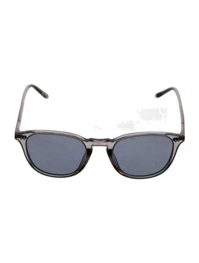Pre-owned Oliver Peoples Narrow Tinted Sunglasses In Blue/grey