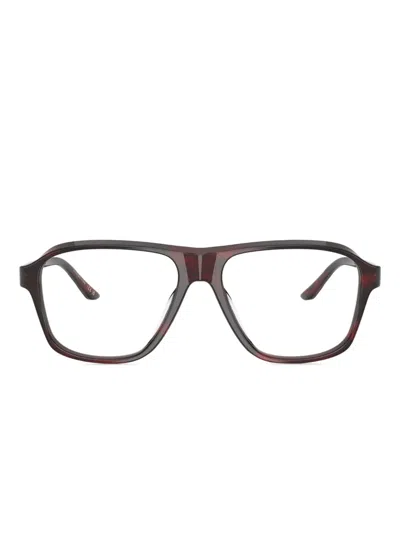 Oliver Peoples Navigator-frame Glasses In Red