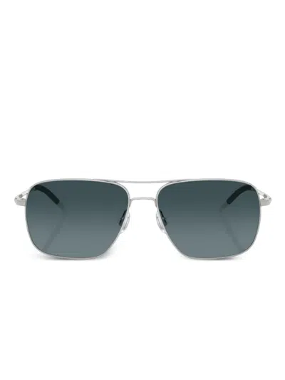 Oliver Peoples Navigator-frame Sunglasses In Green
