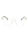 Oliver Peoples Nev Square-frame Glasses In Brown