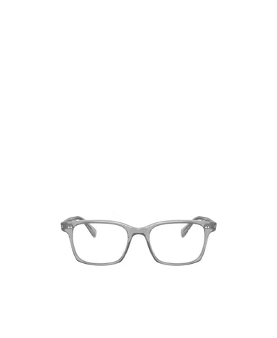 Oliver Peoples Nisen Rectangle-frame Glasses In Gray