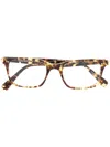 Oliver Peoples Nisen Square Frame Glasses In 褐色