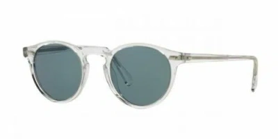 Pre-owned Oliver Peoples Oliver People 0ov5217s Gregory Peck Sun 1101r8 Crystal/blue 47mm Men'ssunglasses