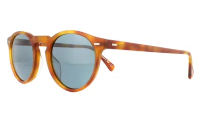 Pre-owned Oliver Peoples Oliver People Ov5217s 1483r8 50 Gregory Peck Sun Havana/blue Men's Sunglasses