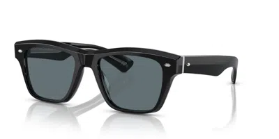 Pre-owned Oliver Peoples Oliver Sixties Sun Ov 5522su Black/blue Polar(14923r) Sunglasses In Blue Polarized