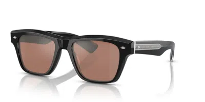 Pre-owned Oliver Peoples Oliver Sixties Sun Ov 5522su Black/persimmon Mirrored Sunglasses