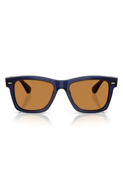 Oliver Peoples Oliver Sun 51mm Pillow Sunglasses In Blue