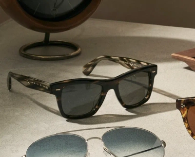 Pre-owned Oliver Peoples Oliver Sun 54mm Msrp $564 Iver In Cinder Coco/carbon Grey In Gray