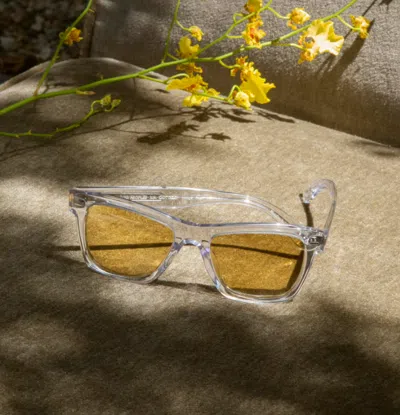 Pre-owned Oliver Peoples Oliver Sun Limited Edition 54mm In Crystal/ Yellow Msrp$584 Iver