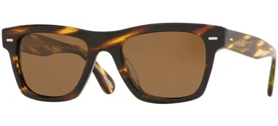 Pre-owned Oliver Peoples Oliver Sun Ov 5393su Cocobolo/brown Polarized (100357) Sunglasses