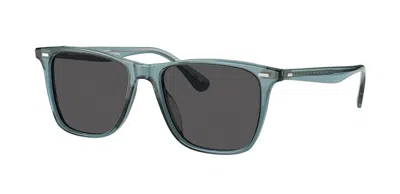 Pre-owned Oliver Peoples Ollis Sun Ov 5437su Washed Teal/carbon Grey (1617/r5) Sunglasses In Gray