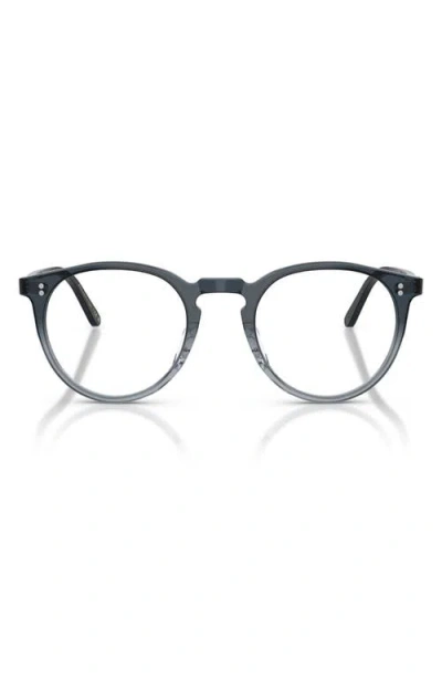 Oliver Peoples O'malley 47mm Round Optical Glasses In Twilight Gradient/demo Lens