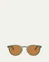 Oliver Peoples O'malley Acetate Round Sunglasses In Blue