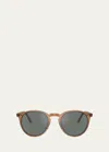 Oliver Peoples O'malley Acetate Round Sunglasses In Navy