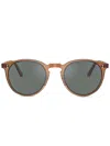 Oliver Peoples Cary Grant Sun Round-frame Sunglasses In Brown