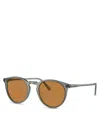 OLIVER PEOPLES O'MALLEY SUN ROUND SUNGLASSES, 48MM