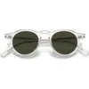 Oliver Peoples Op-13 47mm Polarized Round Sunglasses In Dark Grey/transparent