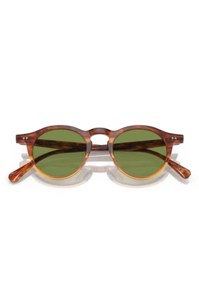 Oliver Peoples Op-13 47mm Round Sunglasses In Green