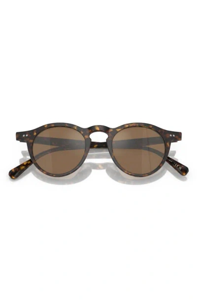 Oliver Peoples Op-13 47mm Round Sunglasses In Brown