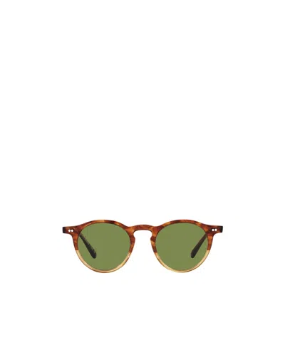 Oliver Peoples Op-13 Round-frame Sunglasses In Green