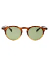 Oliver Peoples Op-13 Round-frame Sunglasses In 175452 Dark Amber Gradient