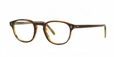Pre-owned Oliver Peoples Ov 5219 1310 Fairmont Amaretto Stripped Havana Eyeglasses In Clear