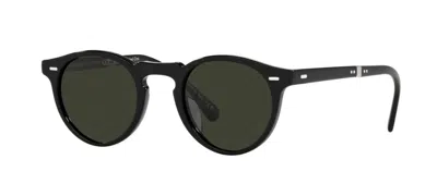 Pre-owned Oliver Peoples Ov 5456su Folding Black/g-15 Green Polarized (1005/p1) Sunglasses