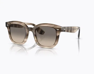 Pre-owned Oliver Peoples Ov 5472su Filu' 50mm 171832 Taupe Smoke/shale Gradient Sunglasses