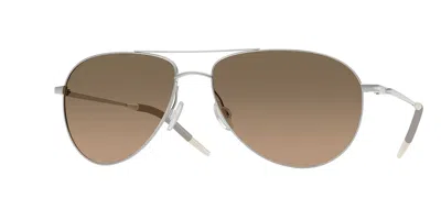 Oliver Peoples Ov1002s Benedict Polarized 5036gn Occhiali Da Sole Argentati Per Uomo In Multi