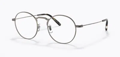 Pre-owned Oliver Peoples Ov1282t 5289 Weslie Antique Grey Round Men's Eyeglasses In Clear
