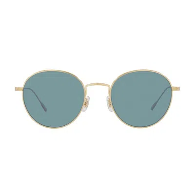 Oliver Peoples Coleridge Sun 50mm Tinted Round Sunglasses In Cobalto