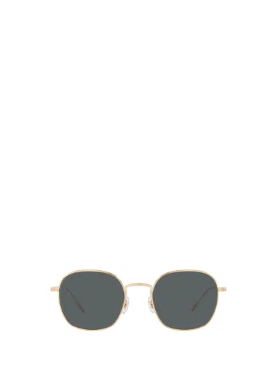 Oliver Peoples Ov1307st Brushed Gold Sunglasses In Midnight Express Polar