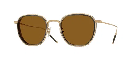 Oliver Peoples Ov1321st Tk-9 Sun 526453 Occhiali Da Sole Oro Per Uomo In Brown
