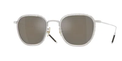 Oliver Peoples Ov1321st Tk-9 Sun 527639 Occhiali Da Sole Bianchi Per Uomo In Brown