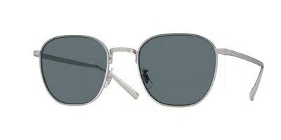 Oliver Peoples Ov1329st Rynn Polarized 50363r Occhiali Da Sole Argentati Per Uomo In Blue