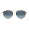 Oliver Peoples Rivetti Titanium Aviator Sunglasses In Oro