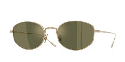 Oliver Peoples Ov1347st Estra 5340o8 Occhiali Da Sole Oro Per Uomo In Green