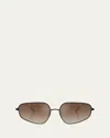 Oliver Peoples Ov1356s Rectangular Metal Sunglasses In Black