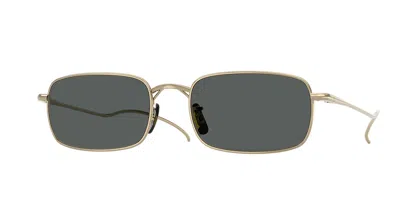Oliver Peoples Ov1364st Tk-14 Polarized 5035p2 Occhiali Da Sole Oro Per Uomo In Green