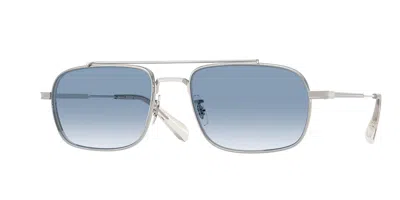 Oliver Peoples Ov1382st Caylor 50363f Men's Sunglasses Silver Size 52 In Blue