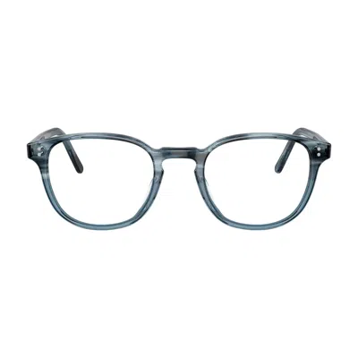 Oliver Peoples Fairmont Brille Mit Rundem Gestell In Blau