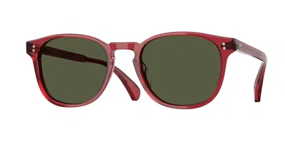 Oliver Peoples Ov5298su Finley Esq. Sun 176452 Occhiali Da Sole Rossi Per Uomo In Burgundy