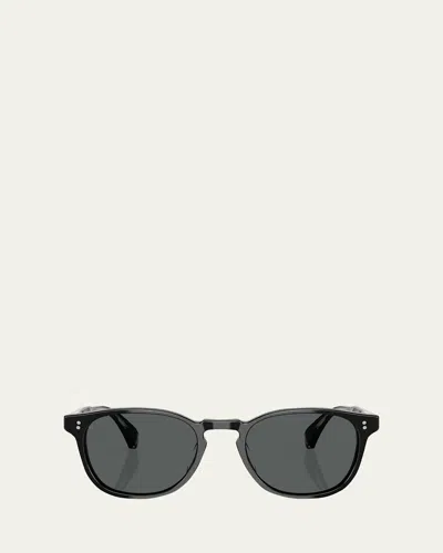 Oliver Peoples Ov5454su Desmon Sun Round-frame Acetate Sunglasses In Black